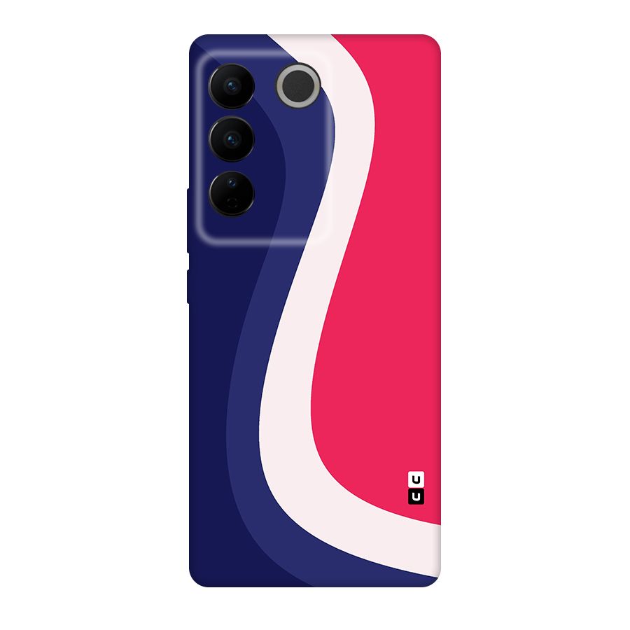 Colorful Wavy Print Original Polycarbonate Back Case for Vivo V27