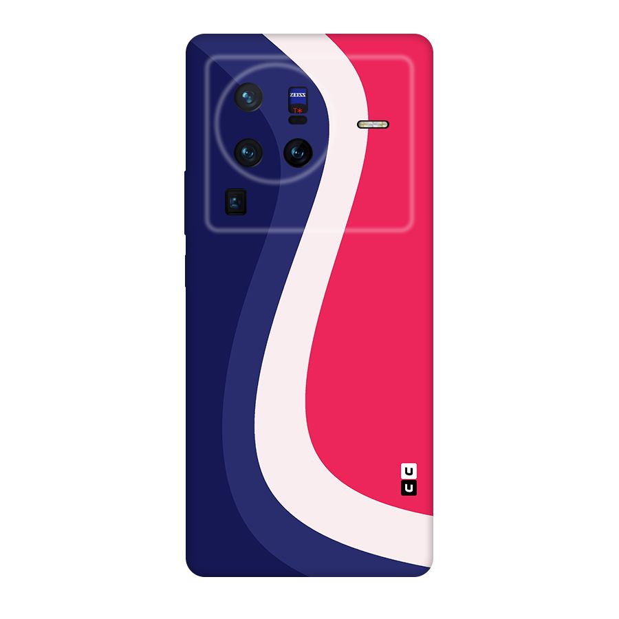 Colorful Wavy Print Original Polycarbonate Back Case for Vivo X80