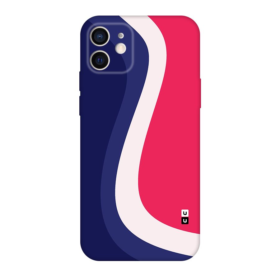 Colorful Wavy Print Original Polycarbonate Back Case for iPhone 12