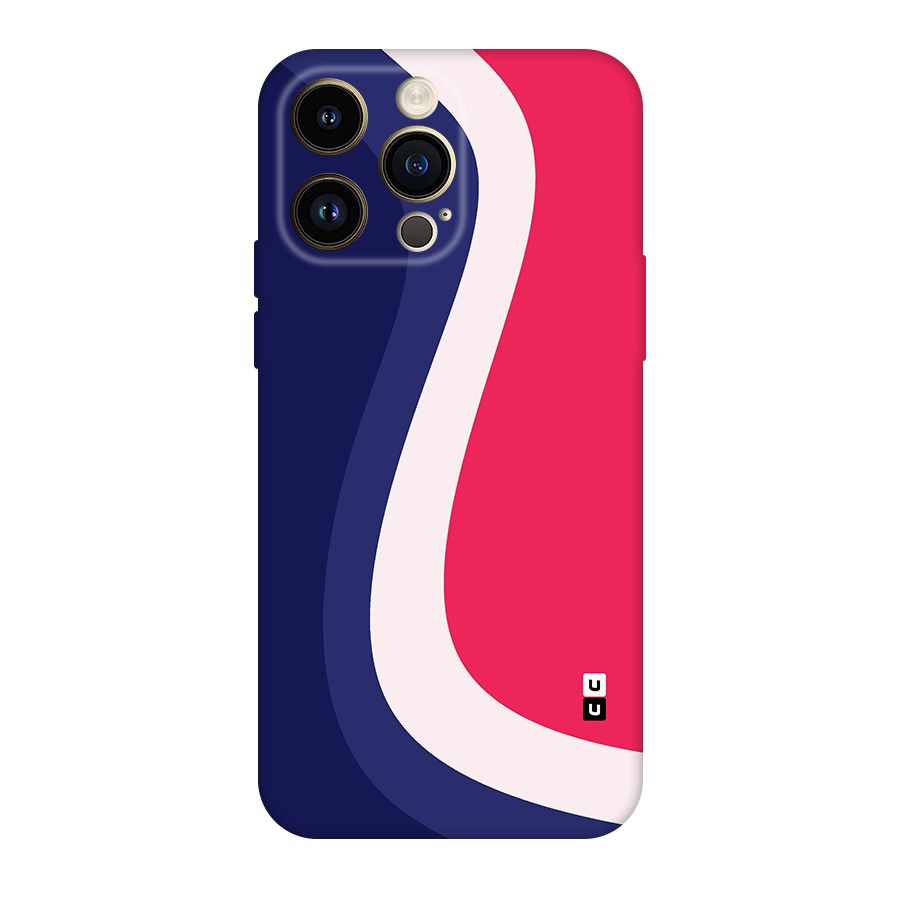 Colorful Wavy Print Original Polycarbonate Back Case for iPhone 14 Pro Max