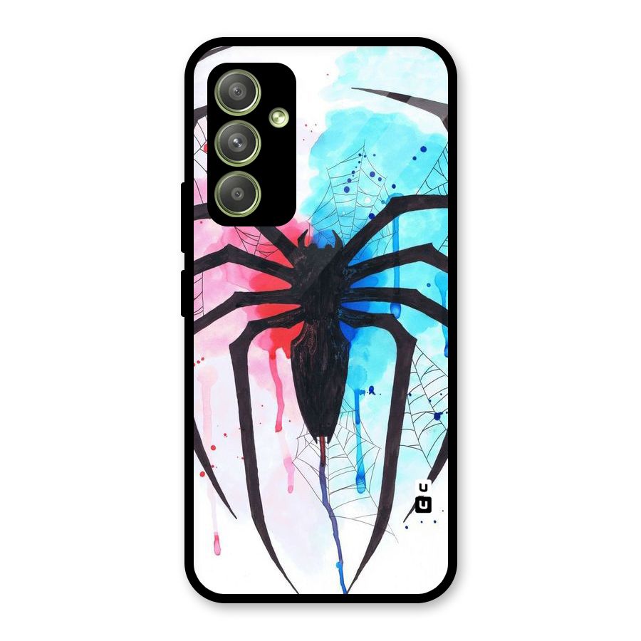 Colorful Web Glass Back Case for Galaxy A54