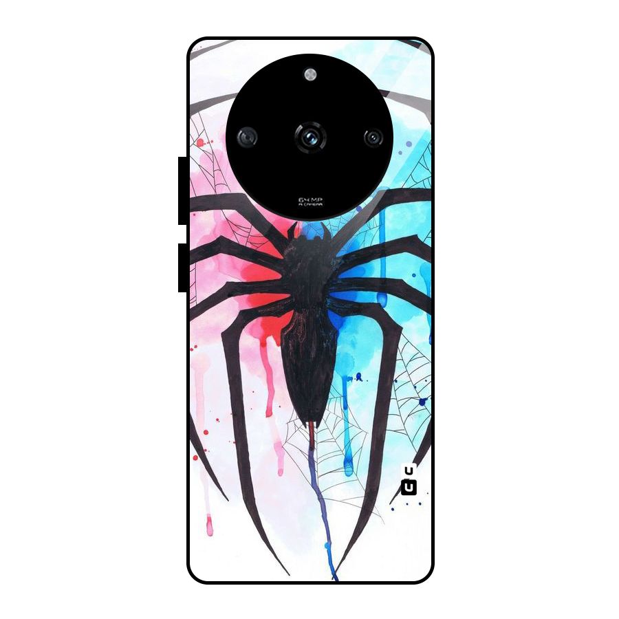 Colorful Web Glass Back Case for Realme Narzo 60 5G