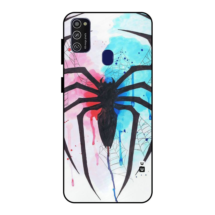 Colorful Web Metal Back Case for Galaxy M30s