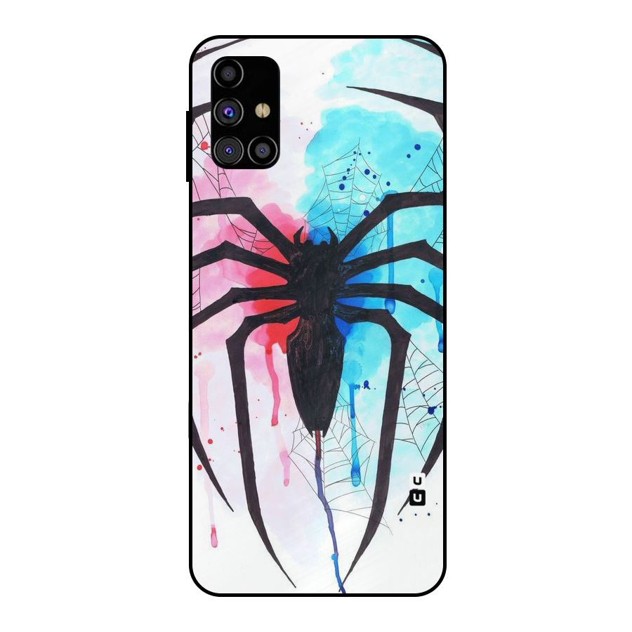 Colorful Web Metal Back Case for Galaxy M31s