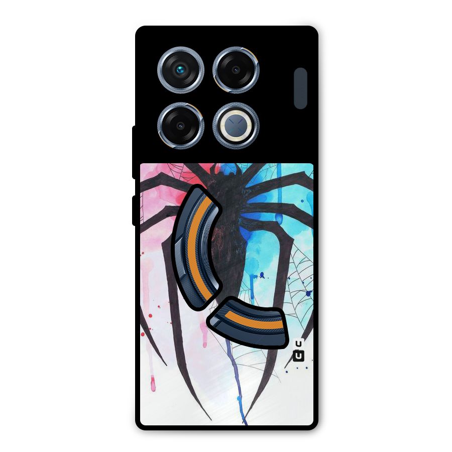 Colorful Web Metal Back Case for Infinix GT 20 Pro