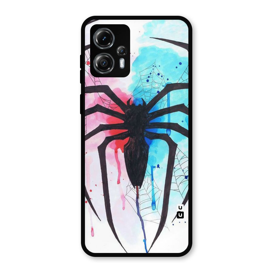 Colorful Web Metal Back Case for Moto G13