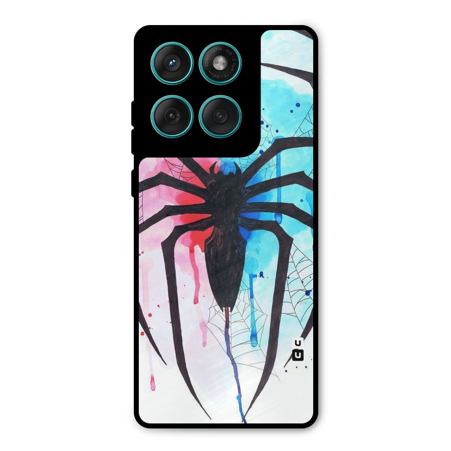 Colorful Web Metal Back Case for Motorola Edge 60 Fusion