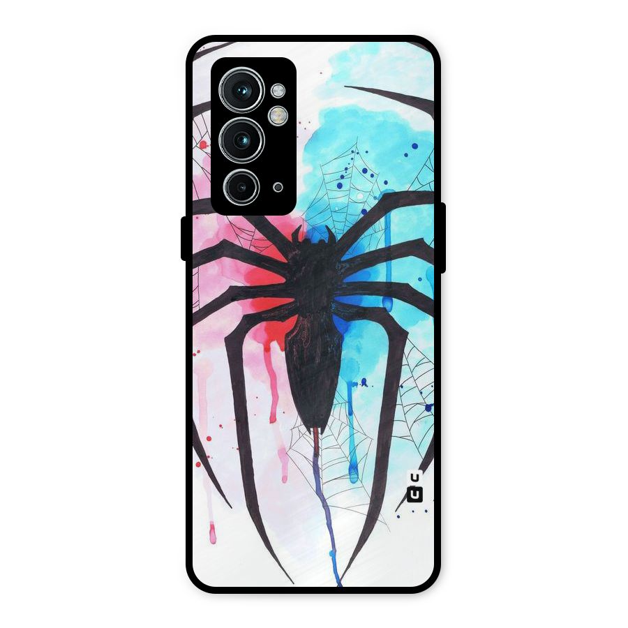 Colorful Web Metal Back Case for OnePlus 9RT 5G
