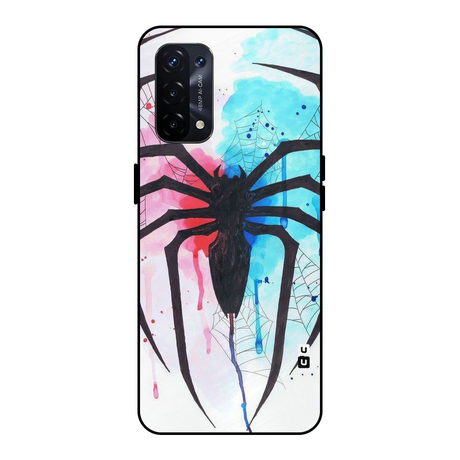 Colorful Web Metal Back Case for Oppo A74 5G