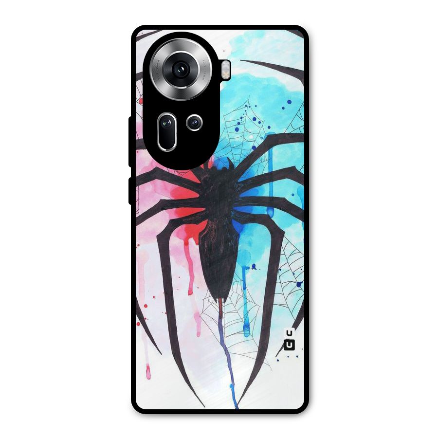 Colorful Web Metal Back Case for Oppo Reno11 5G