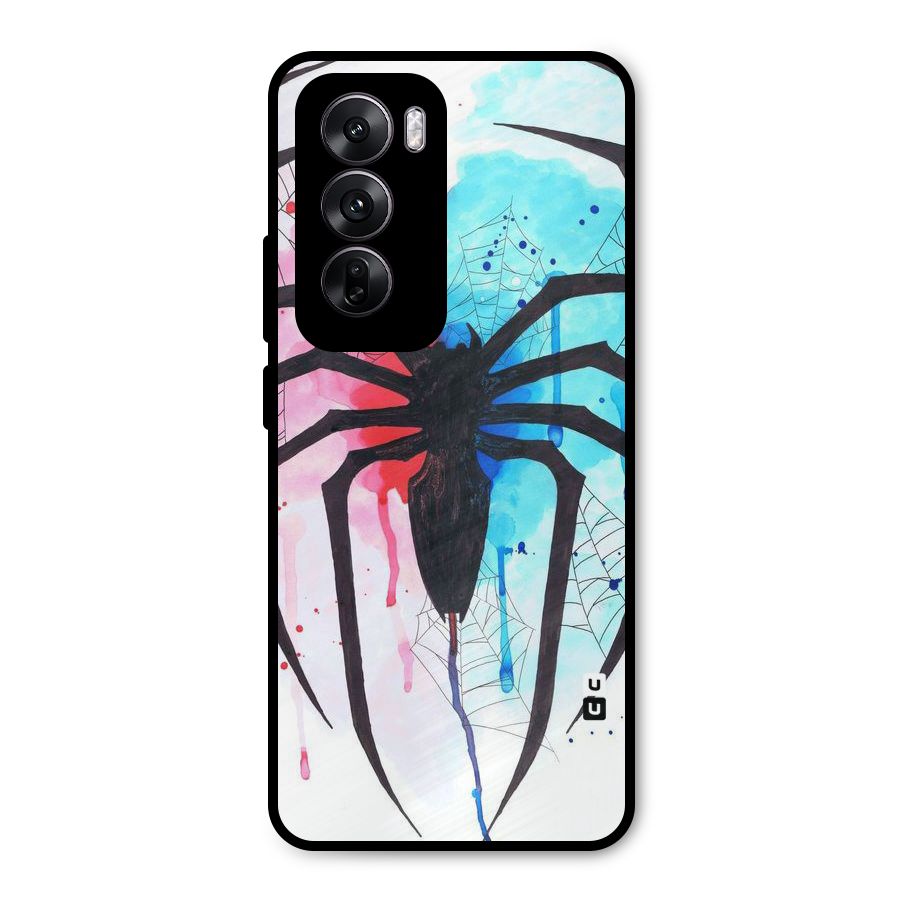 Colorful Web Metal Back Case for Oppo Reno12
