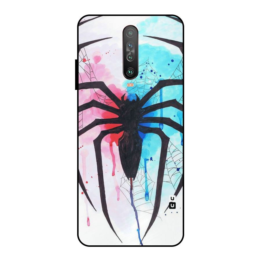 Colorful Web Metal Back Case for Poco X2
