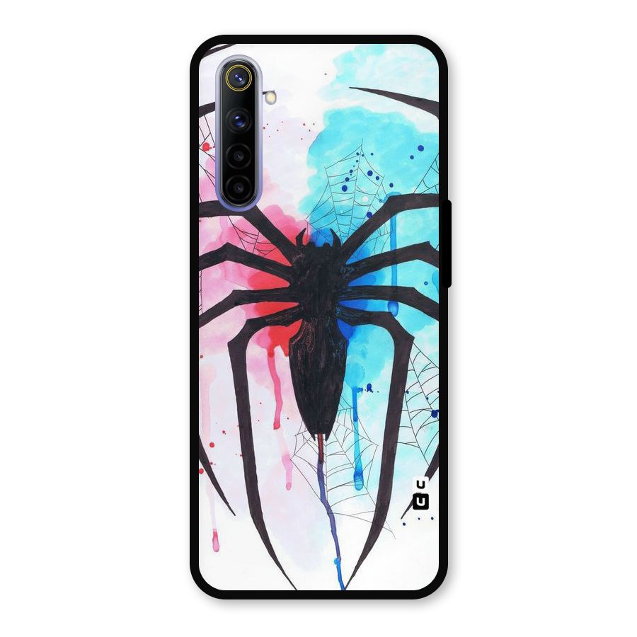 Colorful Web Metal Back Case for Realme 6