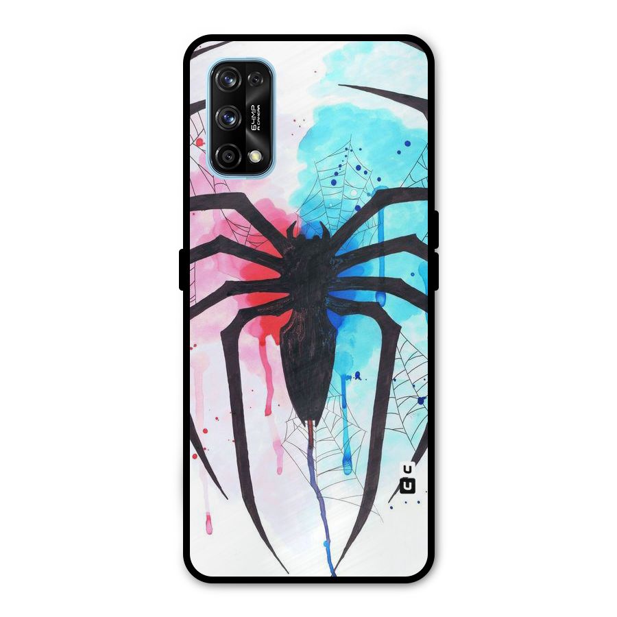 Colorful Web Metal Back Case for Realme 7 Pro