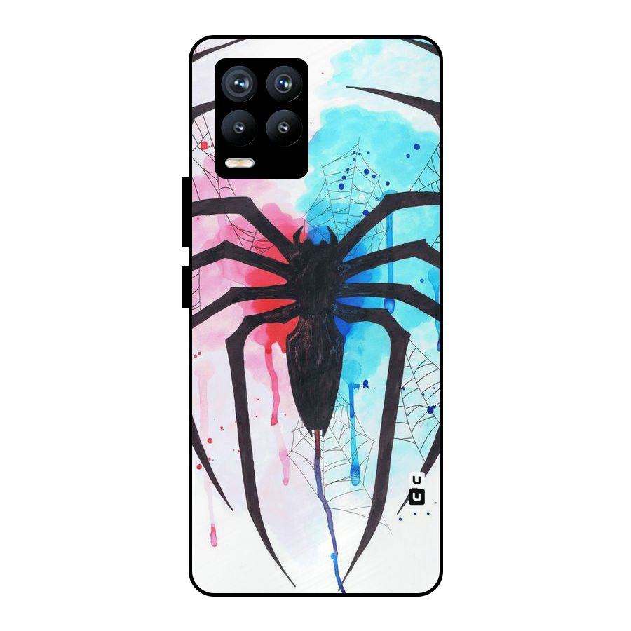 Colorful Web Metal Back Case for Realme 8 Pro