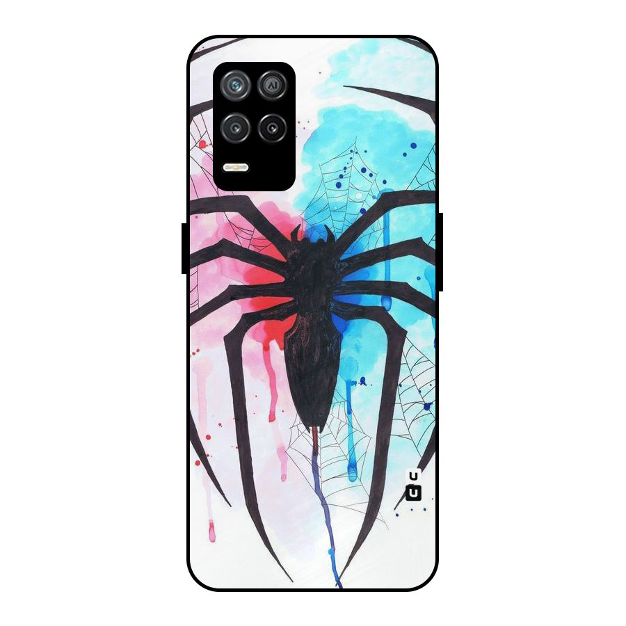 Colorful Web Metal Back Case for Realme 8s 5G