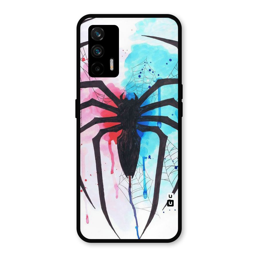 Colorful Web Metal Back Case for Realme X7 Max