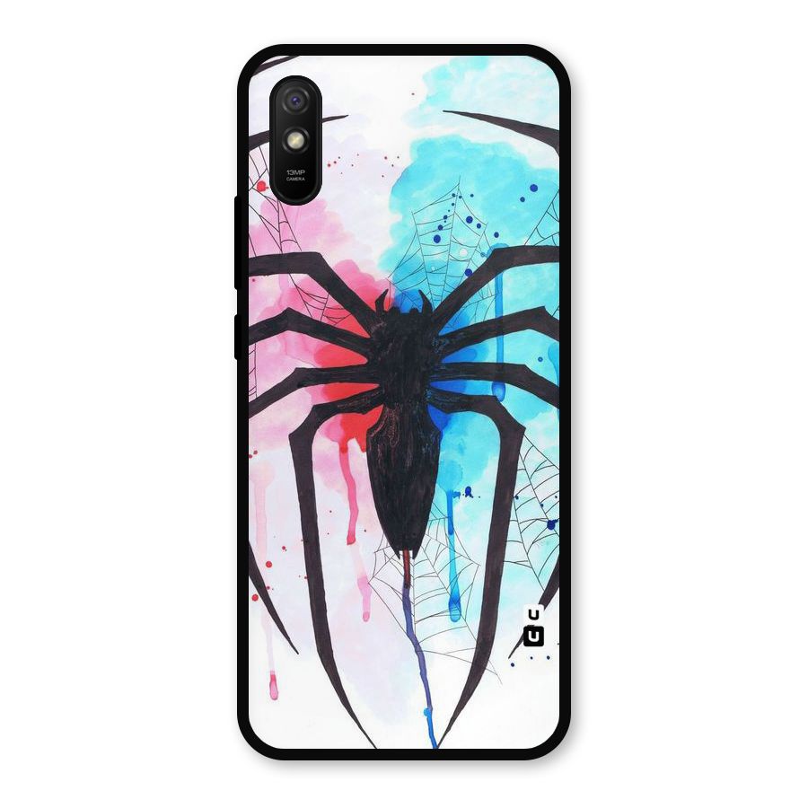 Colorful Web Metal Back Case for Redmi 9a