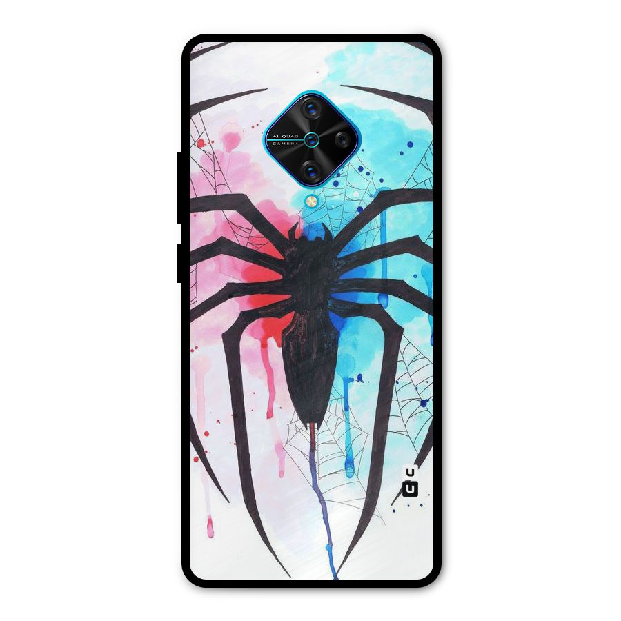 Colorful Web Metal Back Case for Vivo S1 Pro