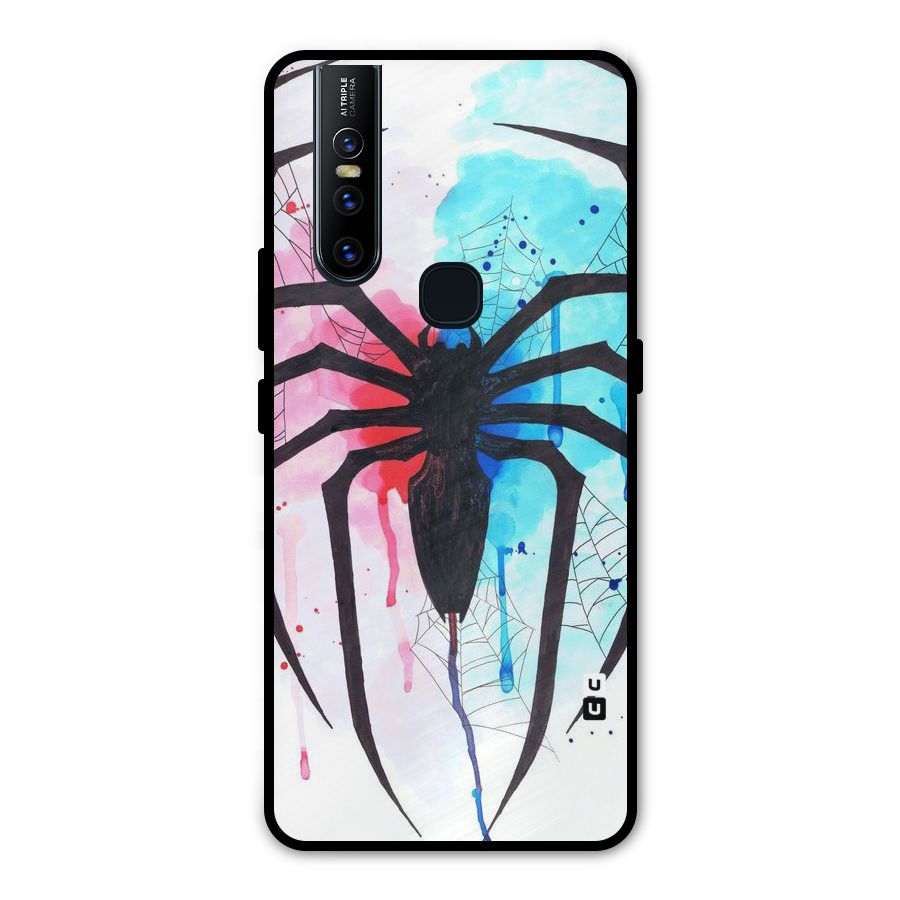 Colorful Web Metal Back Case for Vivo V15