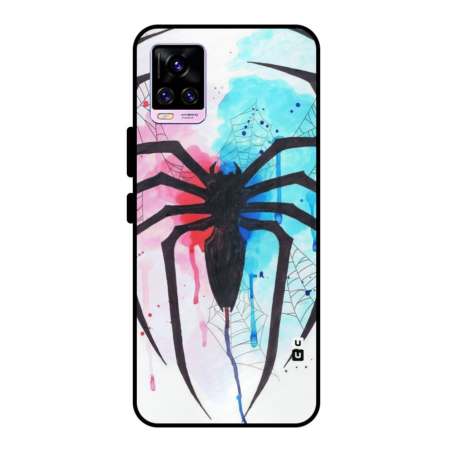 Colorful Web Metal Back Case for Vivo V20 Pro