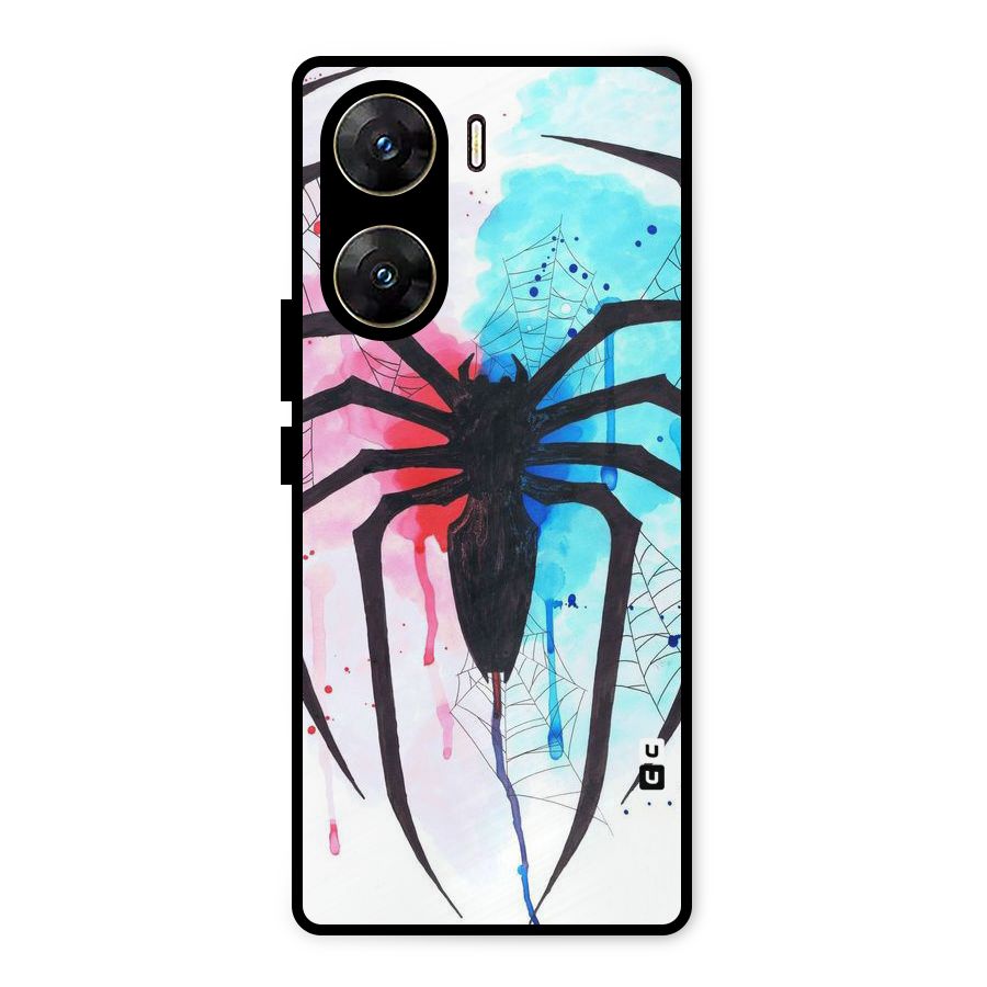 Colorful Web Metal Back Case for Vivo V29e