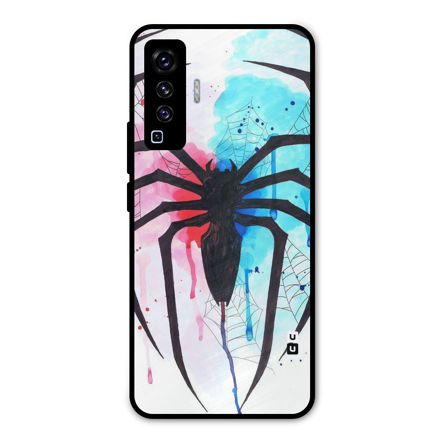 Colorful Web Metal Back Case for Vivo X50