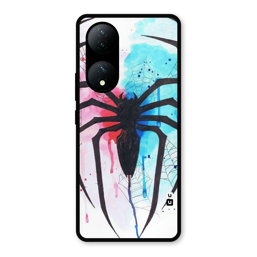 Colorful Web Metal Back Case for Vivo Y100