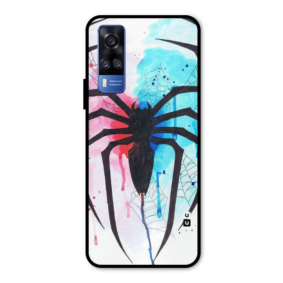 Colorful Web Metal Back Case for Vivo Y31