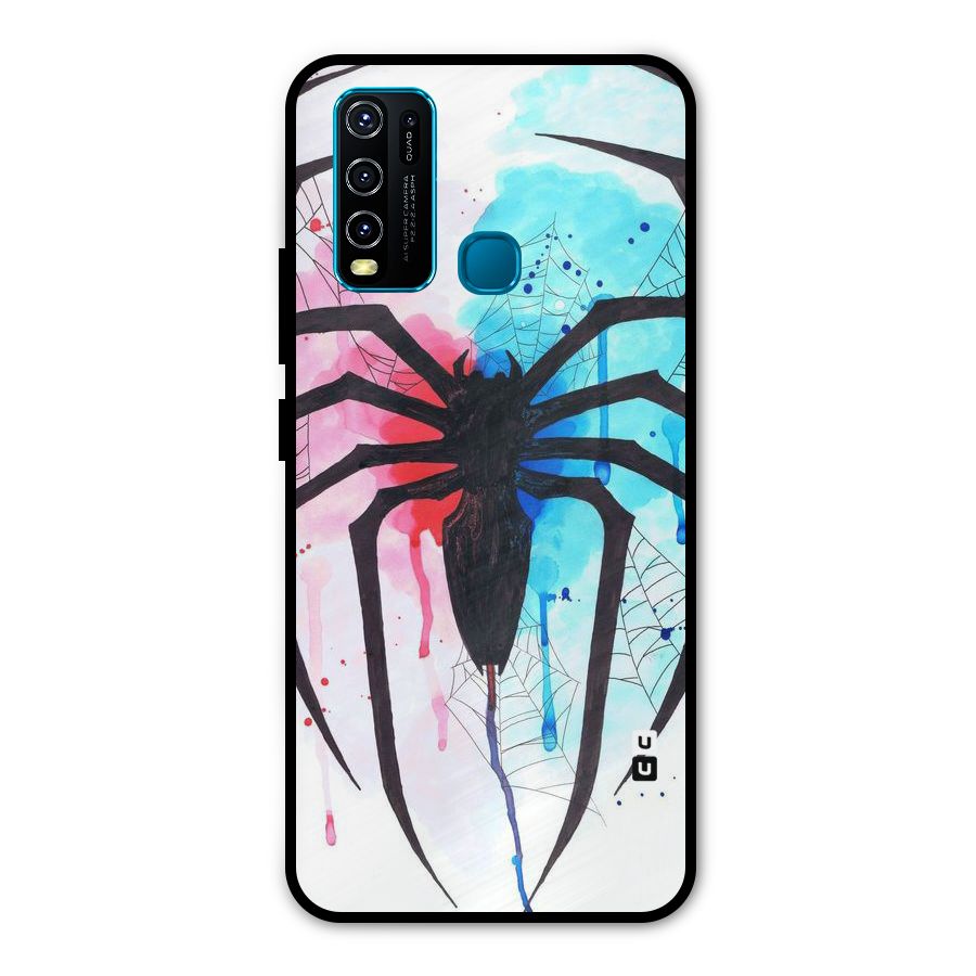 Colorful Web Metal Back Case for Vivo Y50