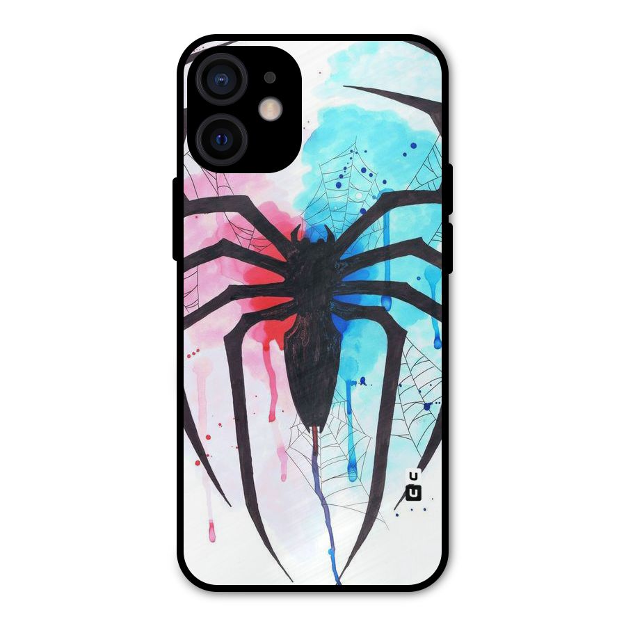 Colorful Web Metal Back Case for iPhone 12 Mini