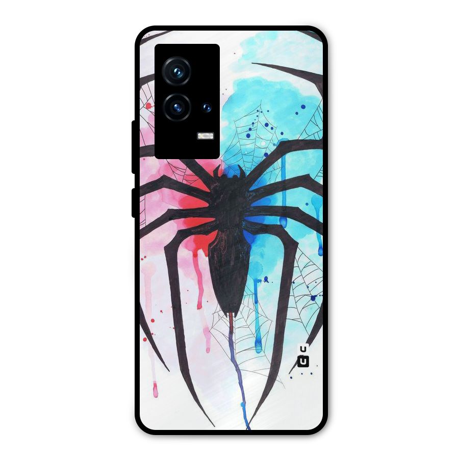 Colorful Web Metal Back Case for iQOO 9 5G