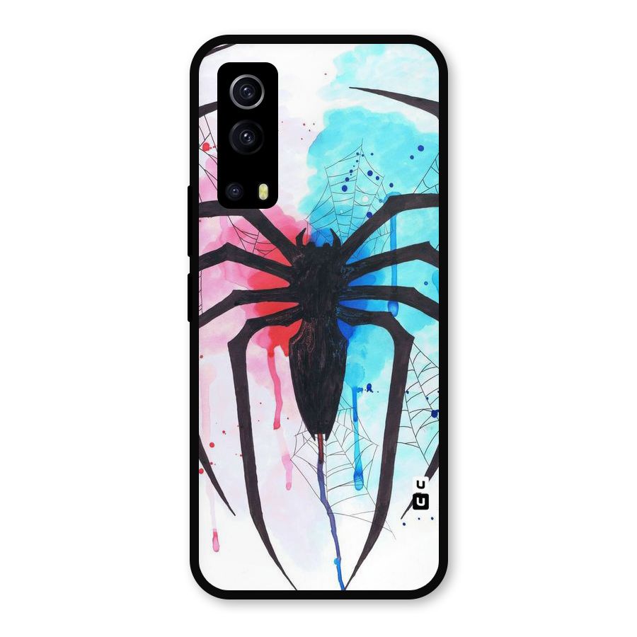 Colorful Web Metal Back Case for iQOO Z3