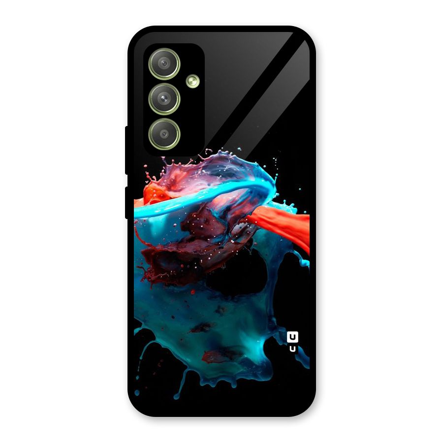 Colour War Glass Back Case for Galaxy A54