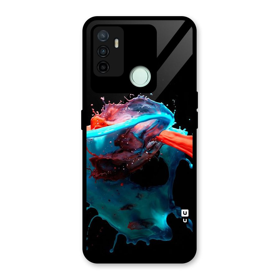 Colour War Glass Back Case for Oppo A53