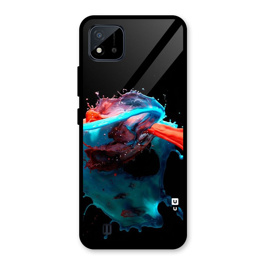 Colour War Glass Back Case for Realme C11 2021