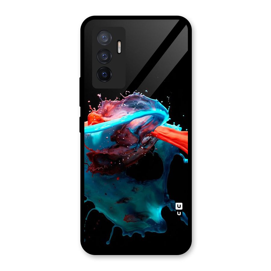 Colour War Glass Back Case for Vivo V23e