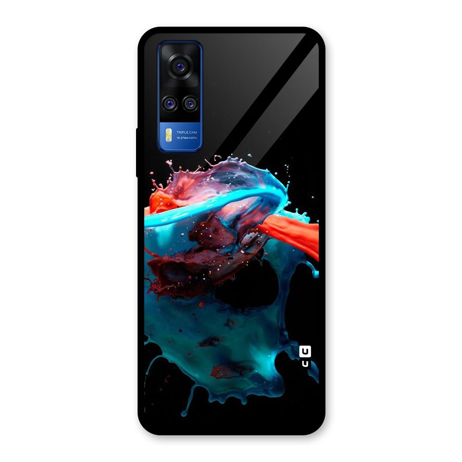 Colour War Glass Back Case for Vivo Y31