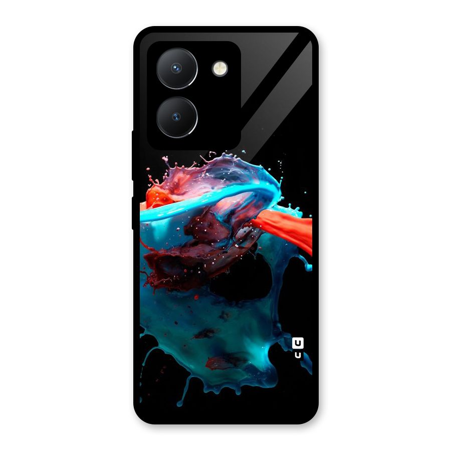 Colour War Glass Back Case for Vivo Y36