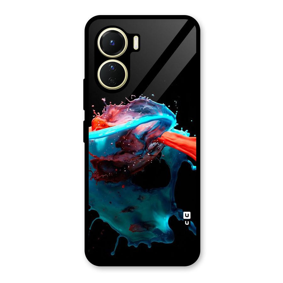 Colour War Glass Back Case for Vivo Y56