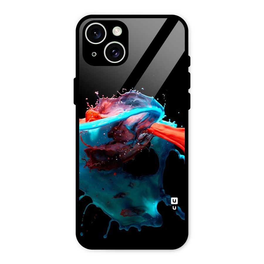 Colour War Glass Back Case for iPhone 15 Plus