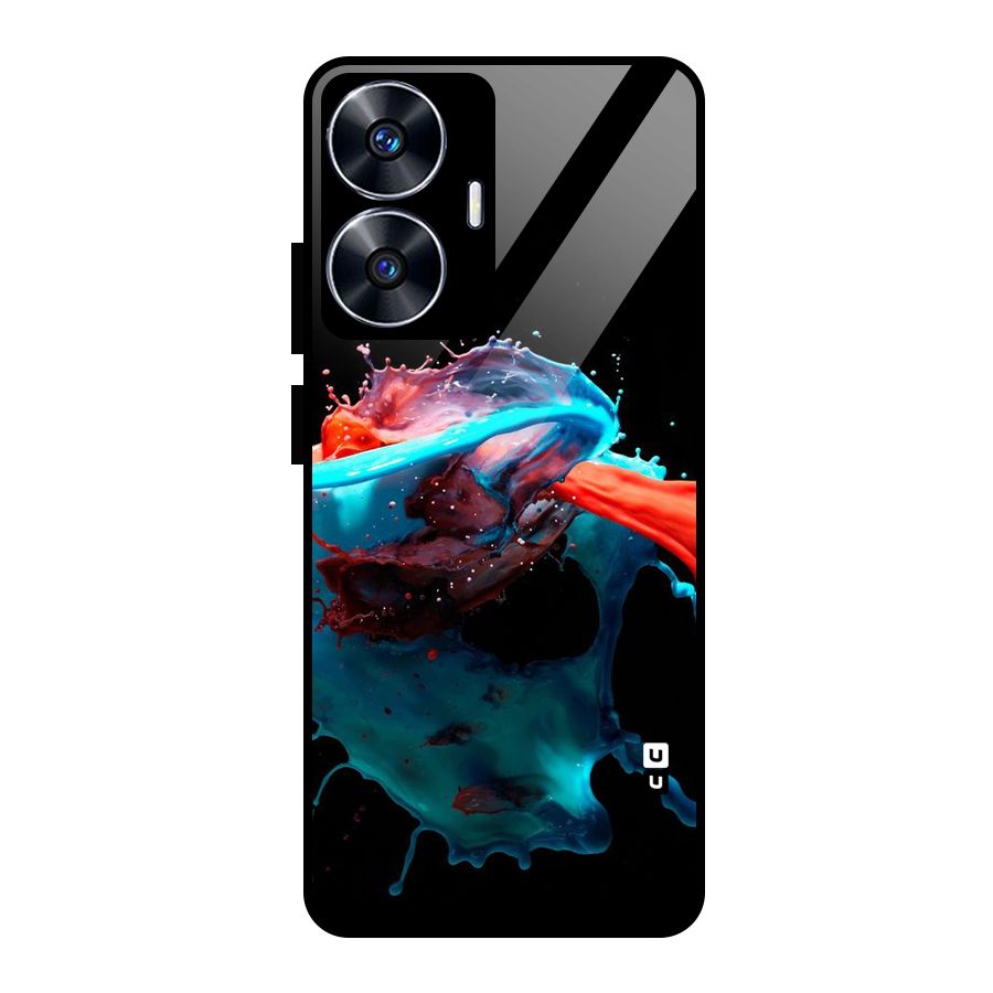 Colour War Glass Back Case for realme C55