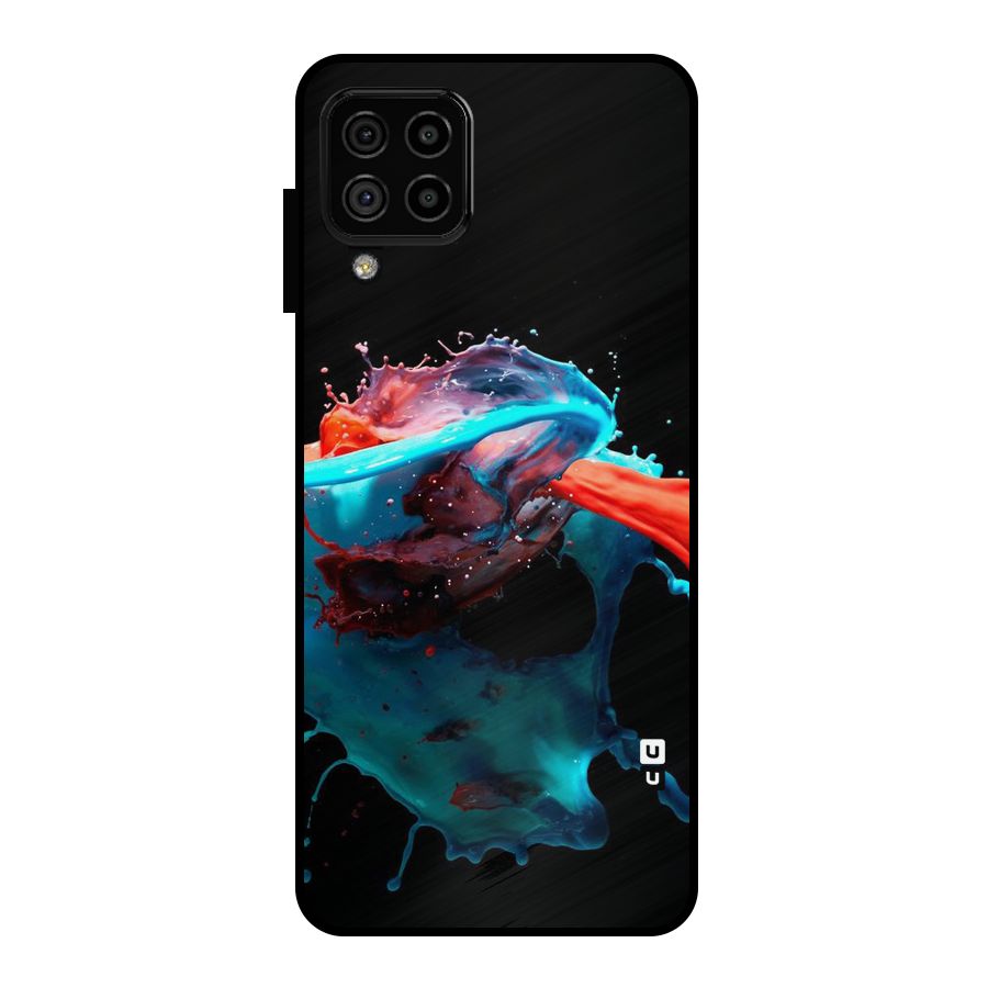 Colour War Metal Back Case for Galaxy A22 4G
