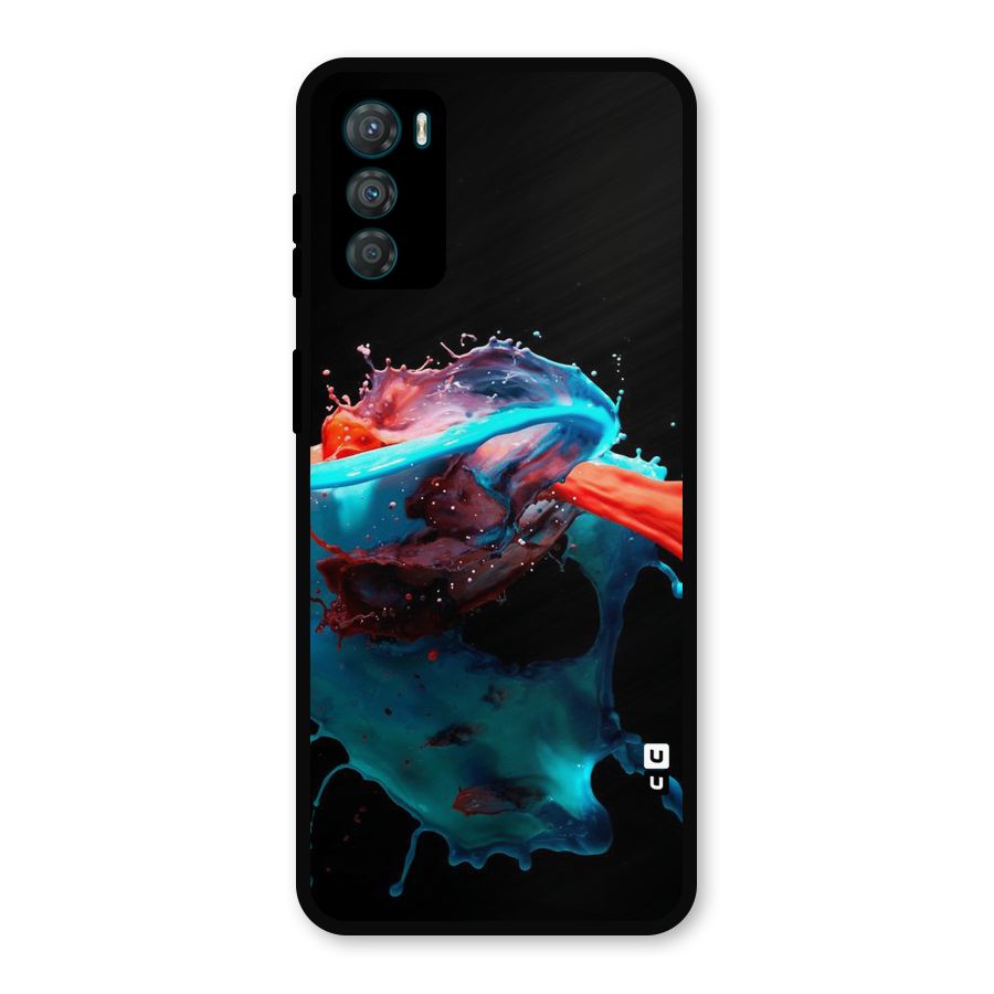 Colour War Metal Back Case for Moto G42