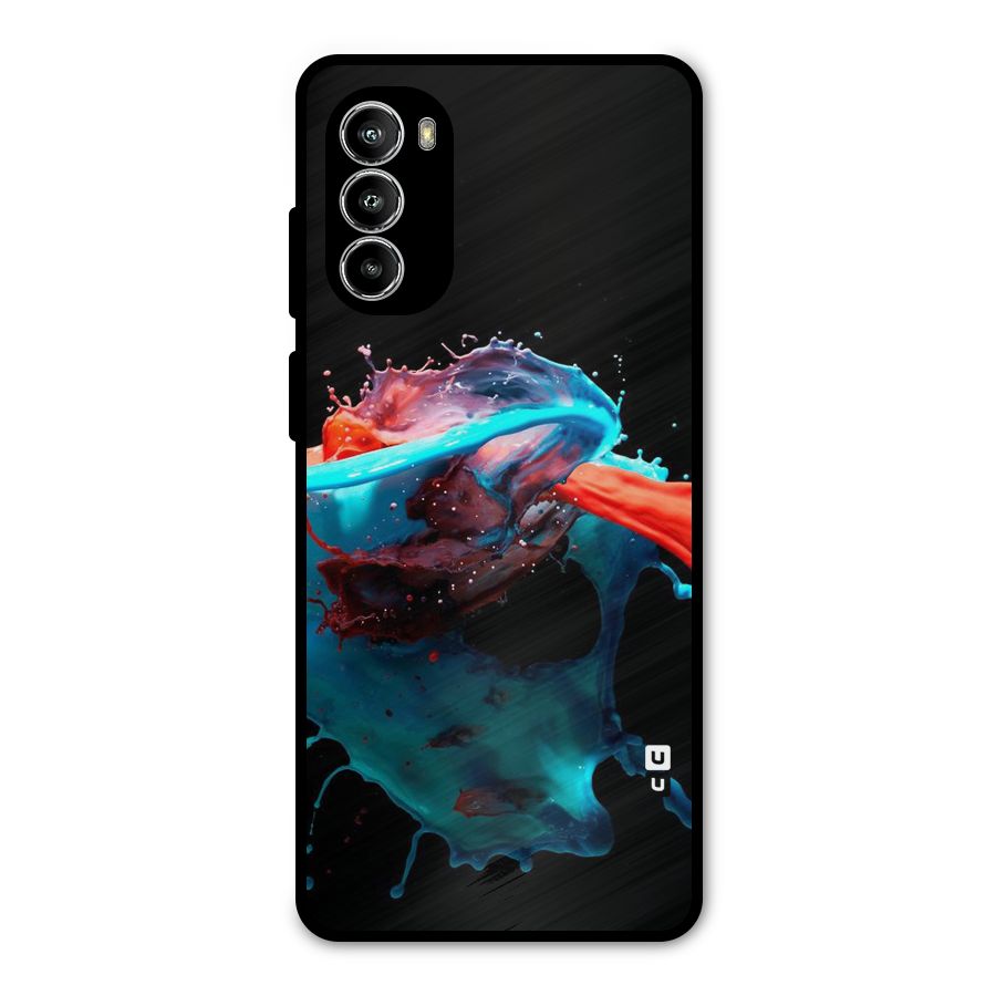 Colour War Metal Back Case for Moto G52