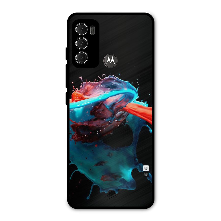 Colour War Metal Back Case for Moto G60