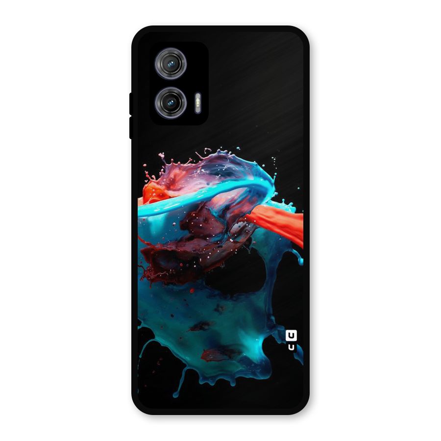 Colour War Metal Back Case for Moto G73