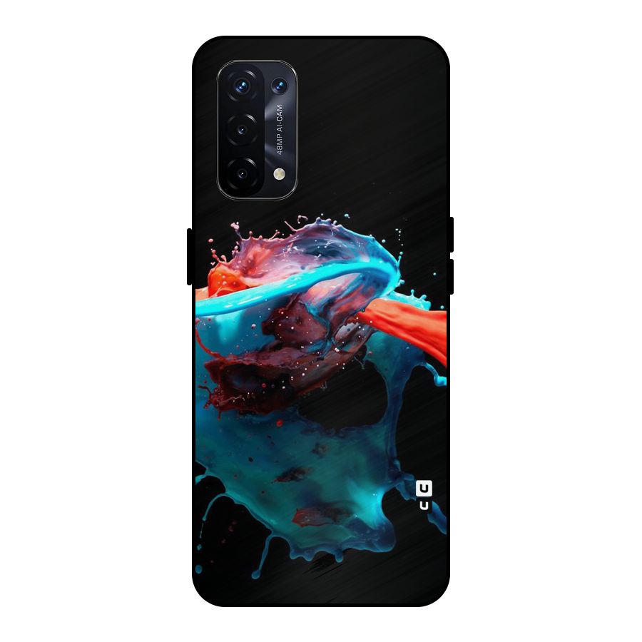 Colour War Metal Back Case for Oppo A74 5G