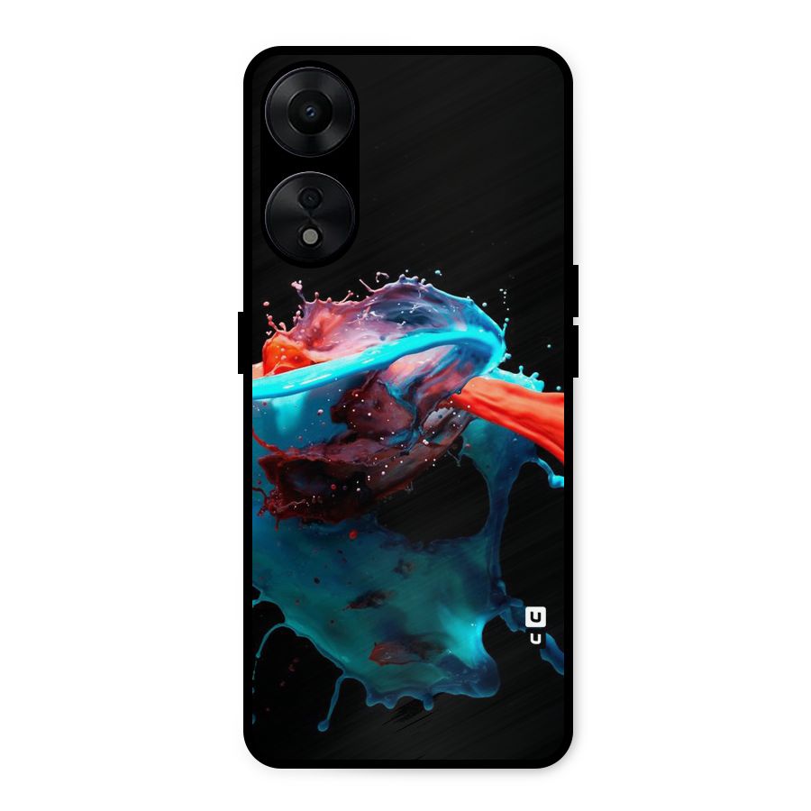 Colour War Metal Back Case for Oppo A78 5G