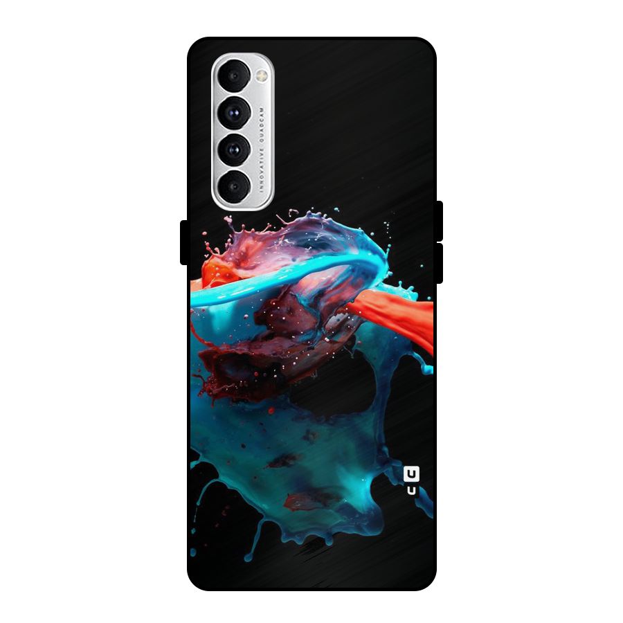 Colour War Metal Back Case for Oppo Reno4 Pro